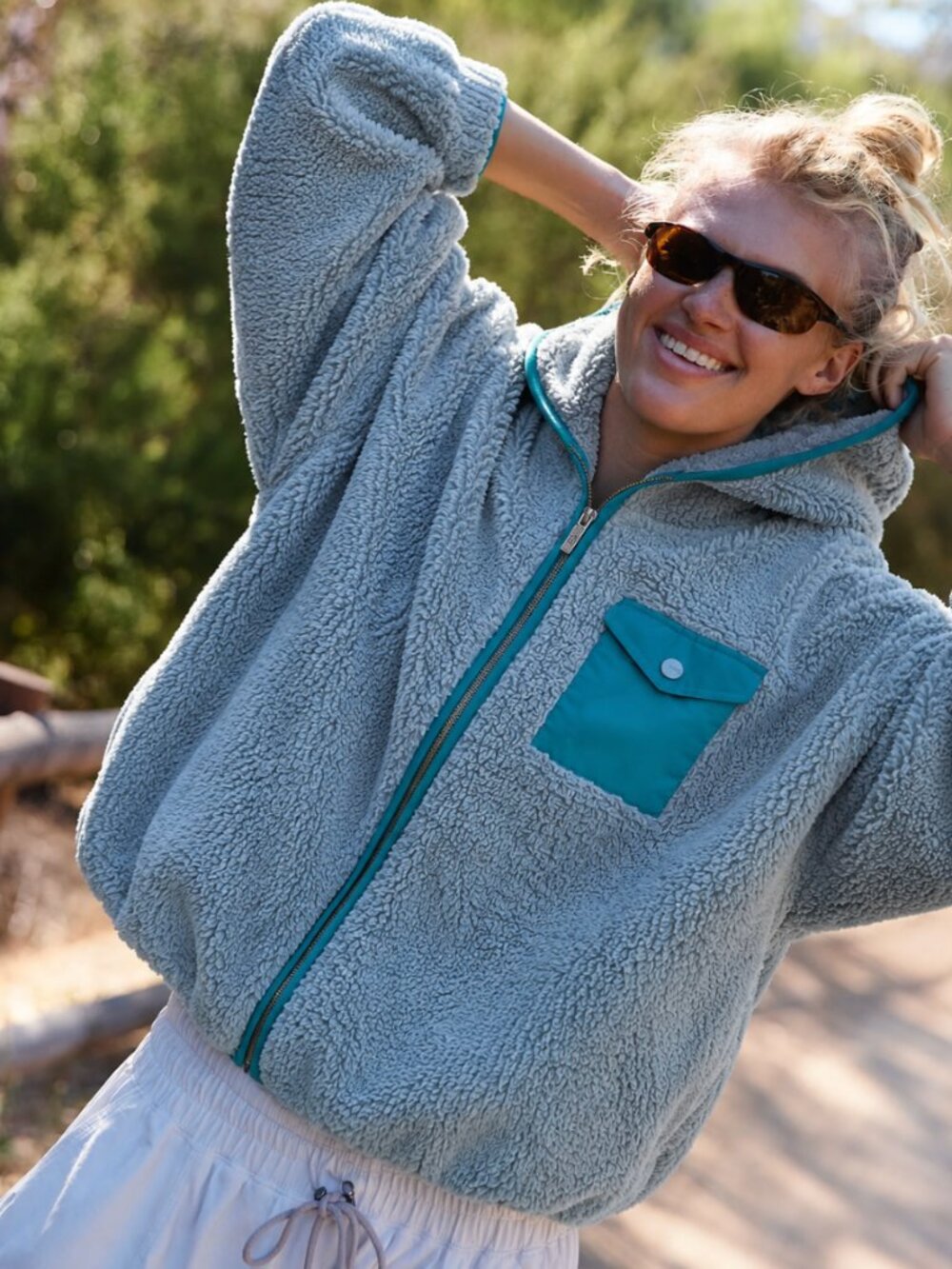 UGG KADENCE POLAR FLEECE ZIP HOODIE